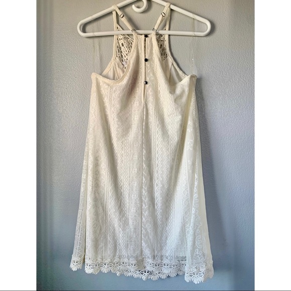 Xhilaration High Neck Lace Sheath Dress with Lining and Adjustable Straps - Picture 2 of 11